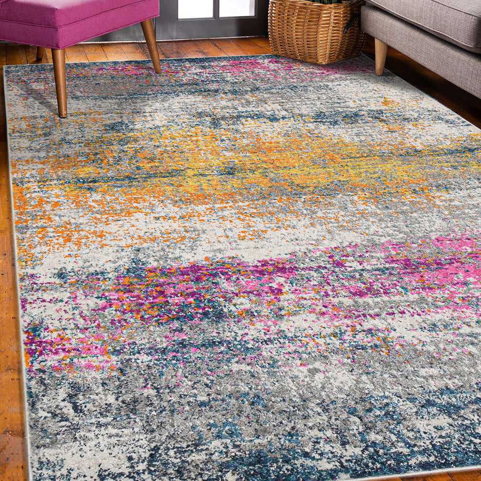 Montana Blesilda Area Rug, Orange, 3'3" x 5', Abstract