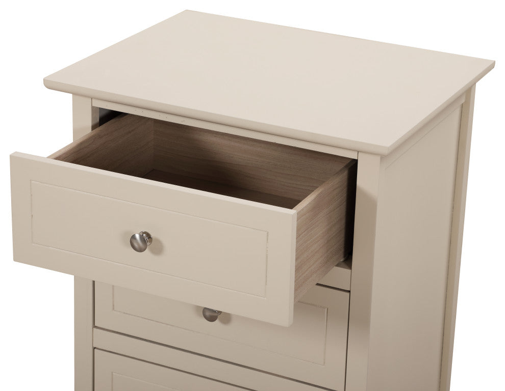Drake 3-Drawer Nightstand, Beige