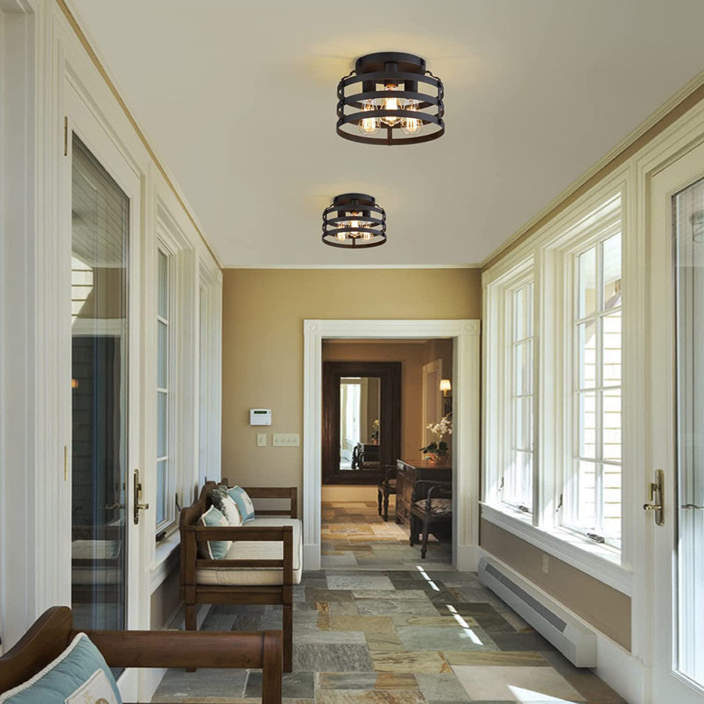 3 Light Farmhouse Ceiling Light Fixtures Farmhouse Black Industrial Ceiling Lamp