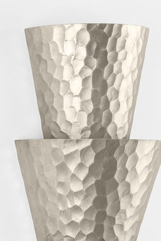 Corbett Lighting Bucharest Wall Sconce, Warm Silver Leaf, 8.25"Dx18"H