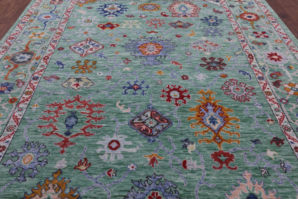 9' 0" X 12' 0" Turkish Oushak Hand Knotted Wool Rug - Q13281