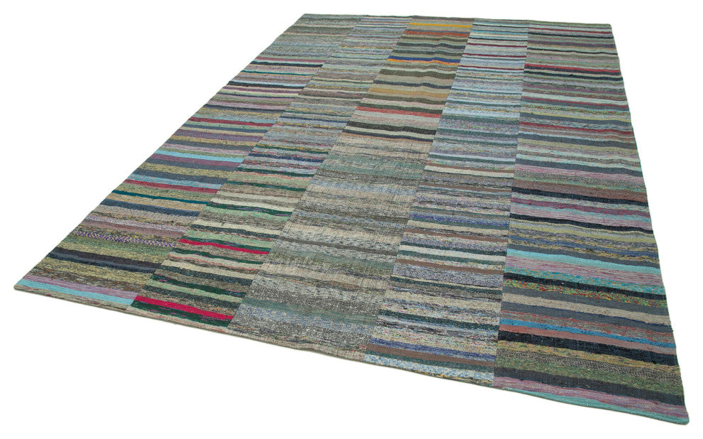 Rug N Carpet - Handmade Turkish 7' 7'' x 10' 9'' Rustic Patchwork Kilim Rug