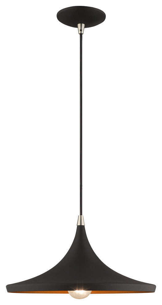 Livex Lighting Black 1-Light Mini Pendant