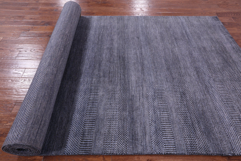 6' 1" X 18' 3" Hand-Knotted Savannah Grass Wool and Silk Rug Q11985