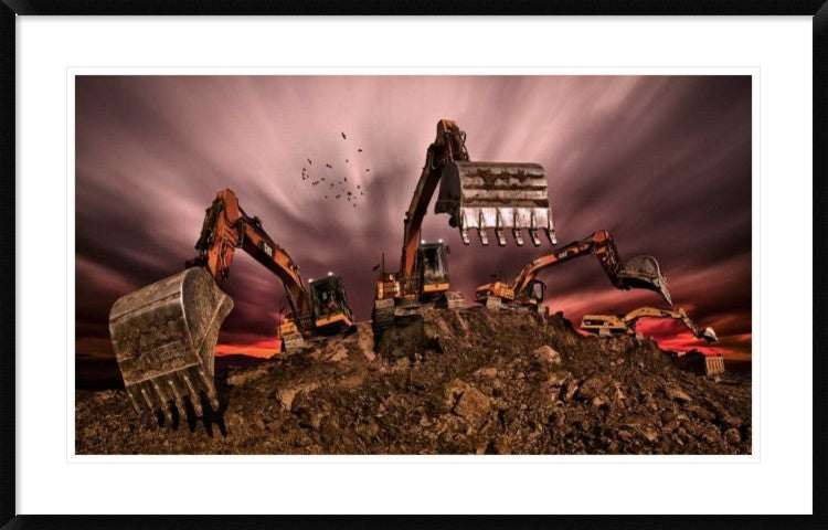 "Invasion" Framed Digital Print by Peter Majkut, 44x28"