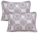 Serano Medallion Coverlet Bed Spread Set, Purple, Queen, 90"x90"