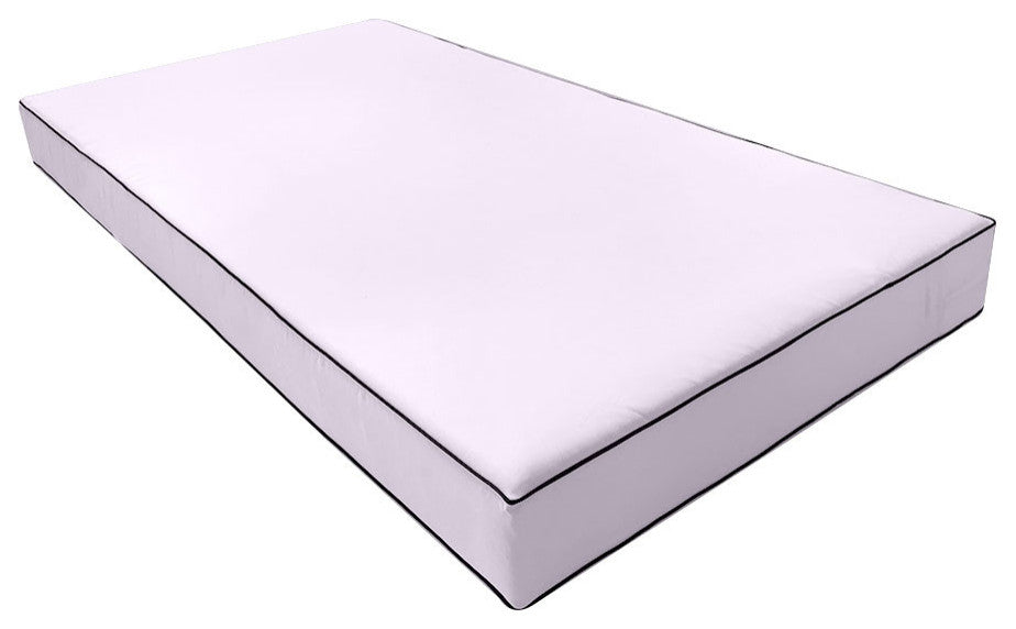 S6 Twin-XL Contrast Trim Mattress Bolster Pillow Outdoor Slip Cover ONLY AD107
