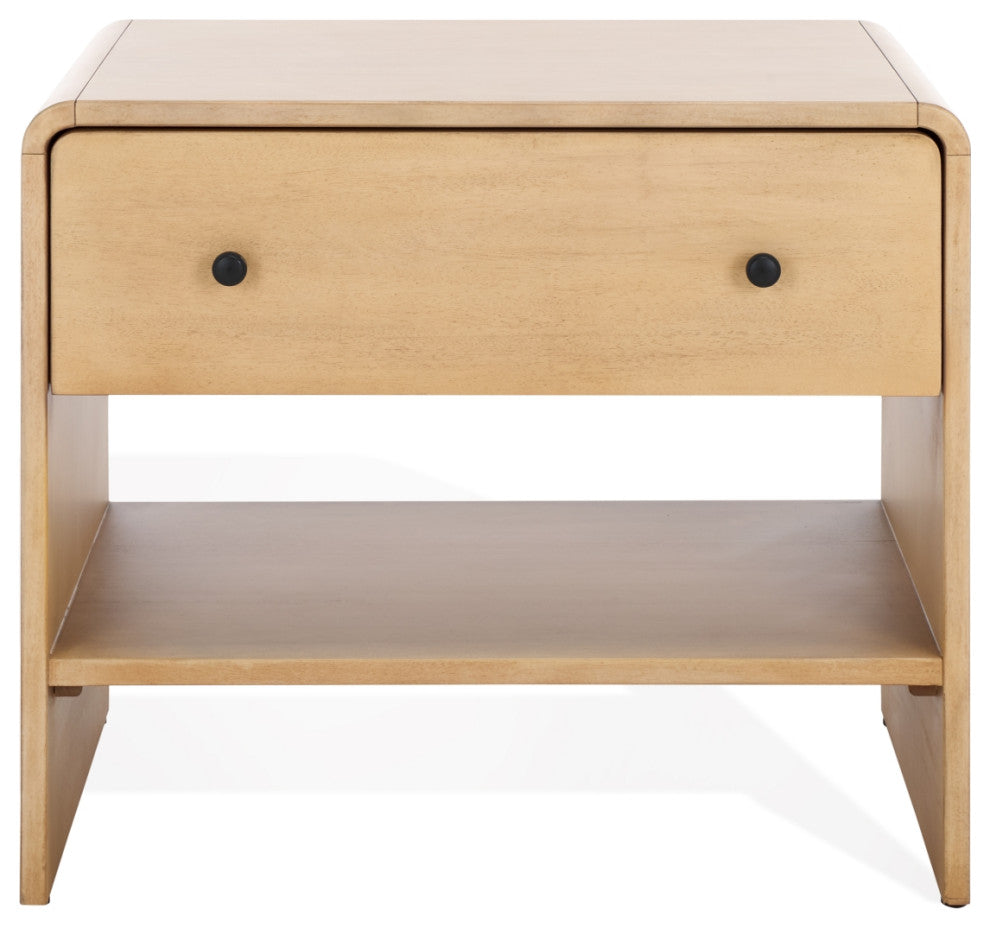 Safavieh Couture HayDriana 1 Drawer Wood Nightstand, Natural