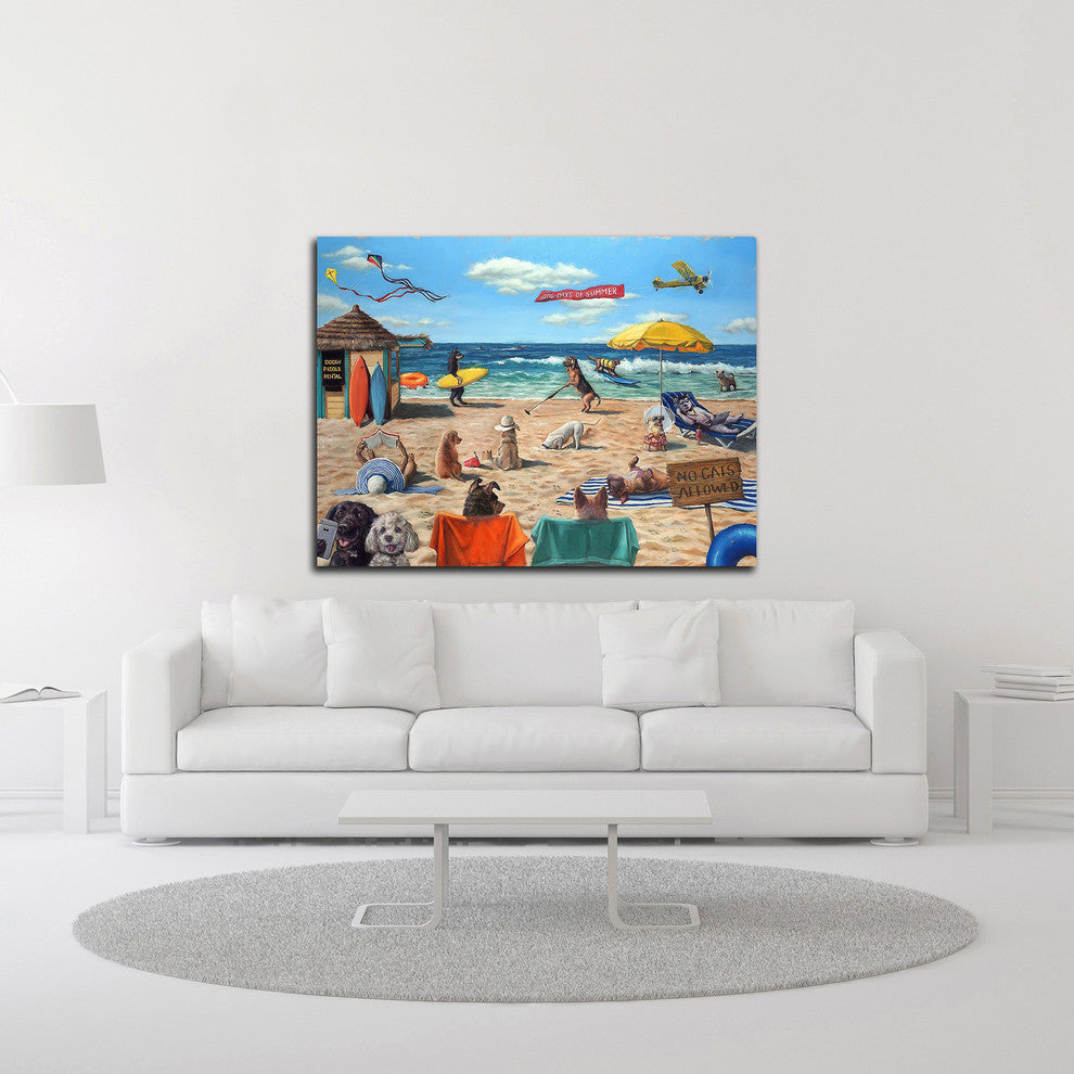 Dog Beach by Lucia Heffernan, Print on Canvas, 32"x24"