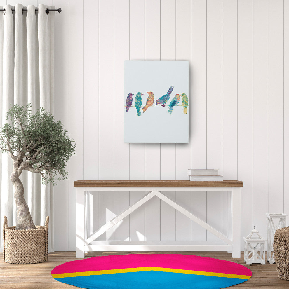 Pansexual Chevron Chenille Rug, Pansexual Chevron, 5' Round