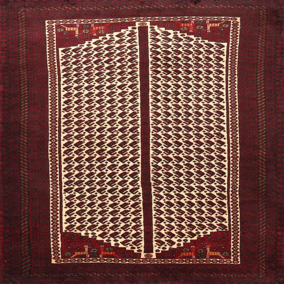 Ahgly Company Indoor Square Traditional Area Rugs, 4' Square