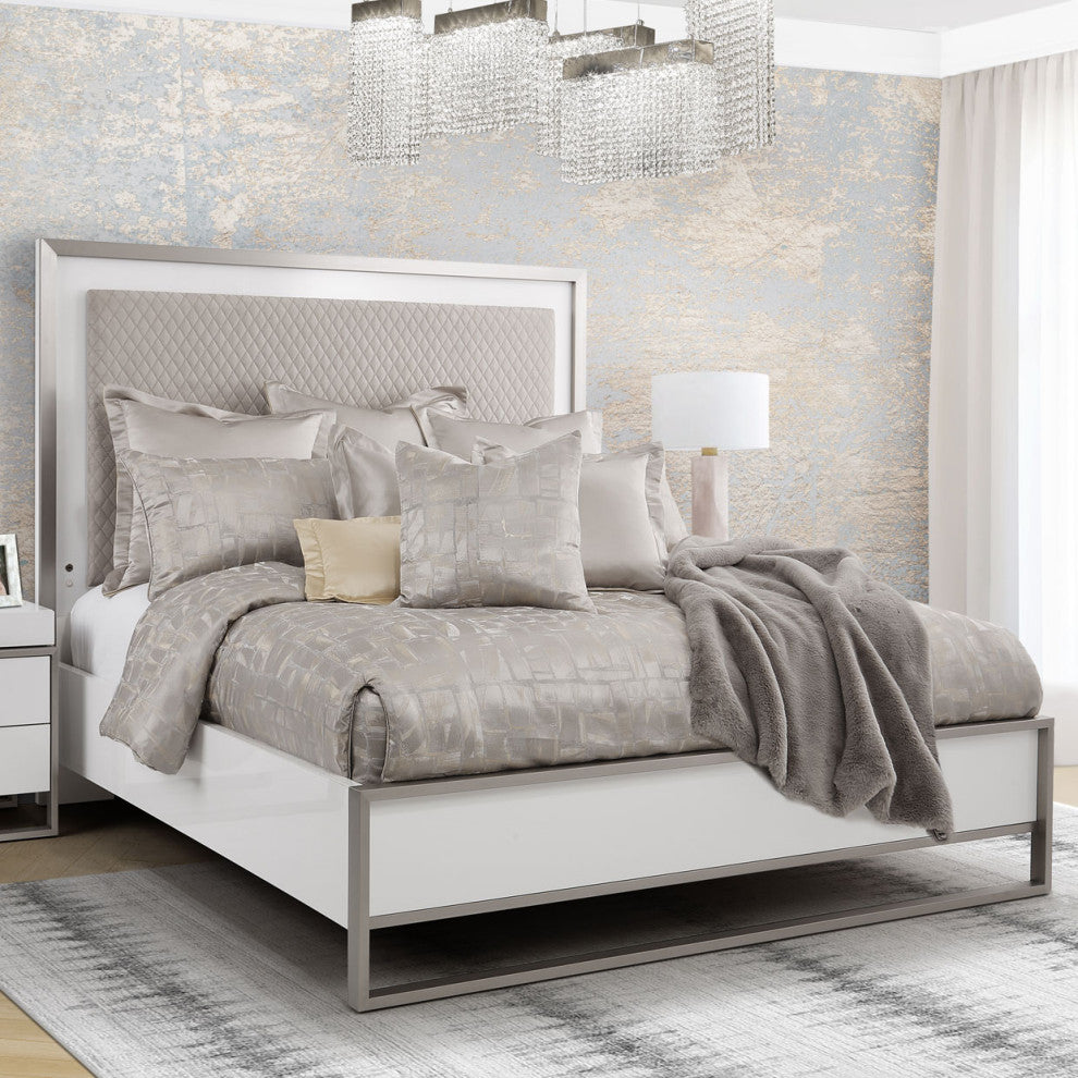 Marquee Queen Panel Bed - Cloud White