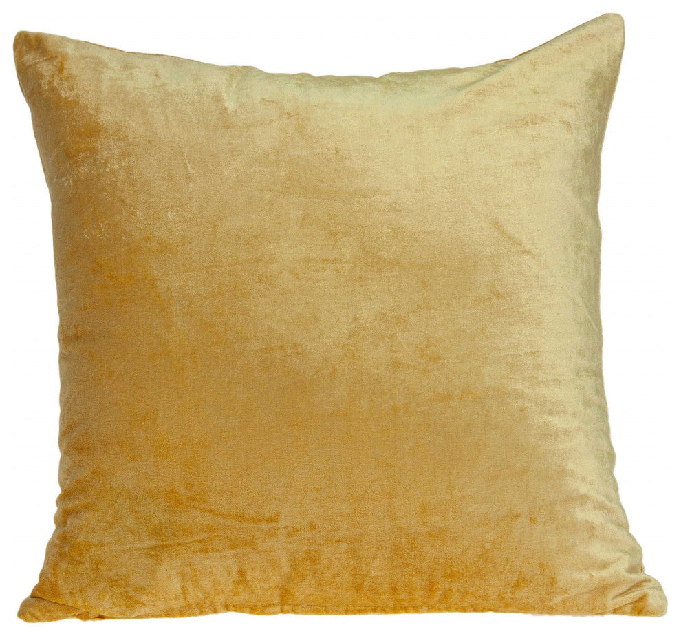 Super Soft Yellow Solid Color Decorative Accent Pillow