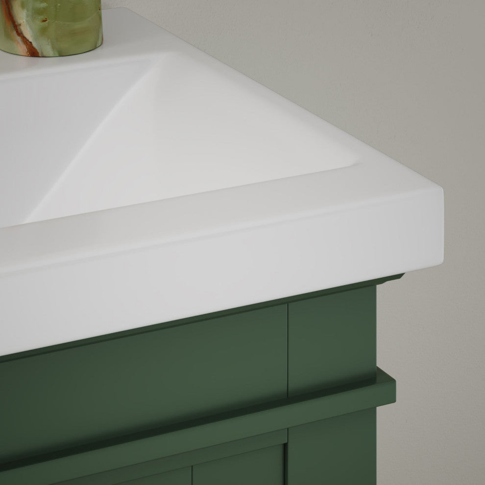 The Payton Bathroom Vanity, Green, 20", Single Sink, Freestanding