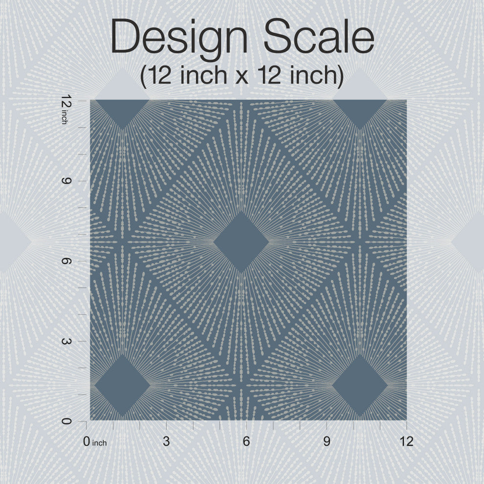 Blue & Silver Harlowe Wallpaper