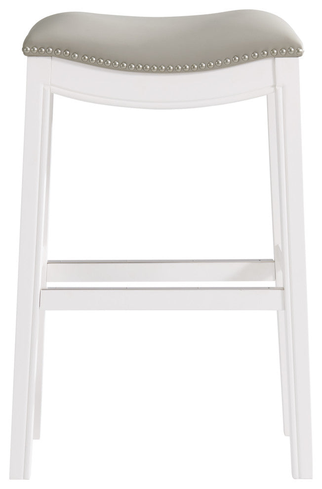 Williston Bar Stool, Set of 2, White, Bar Height