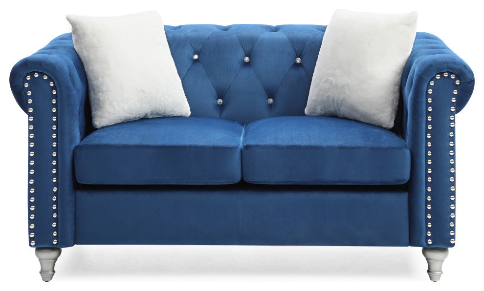 Raisa Loveseat, Navy Blue