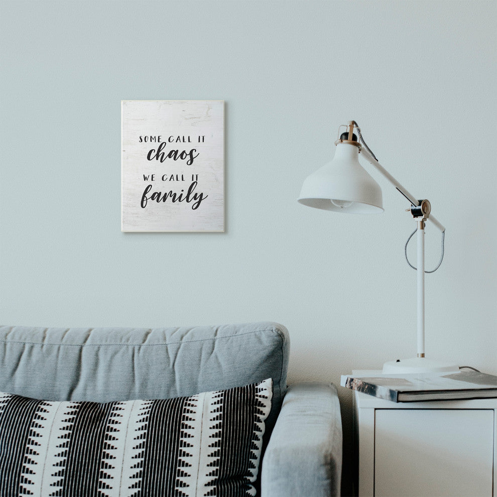 Chaos Family Inspirational Word On Wood Te"xture Design, 10"x15"