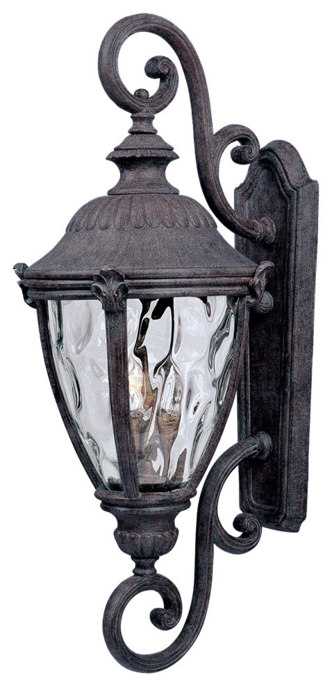 Maxim Morrow Bay DC Three Light Earth Tone Water Glass Wall Lantern