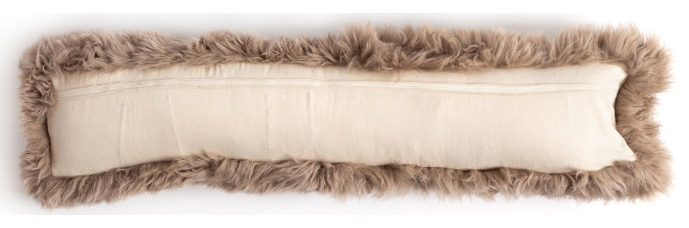 Lalo Lambskin Lumbar Pillow, Single-Taup