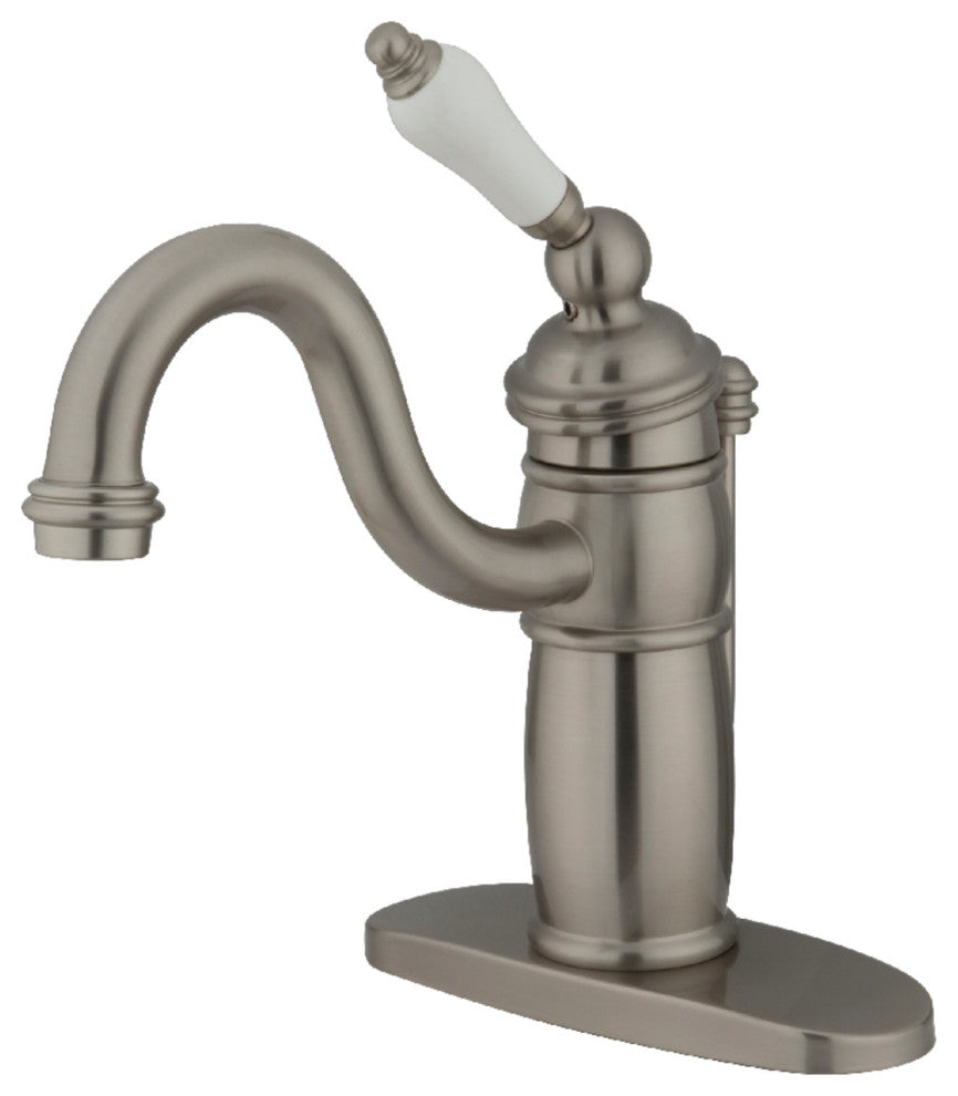 Kingston Brass Single-Handle Bathroom Faucet With Pop-Up Drain, Brushed Nickel