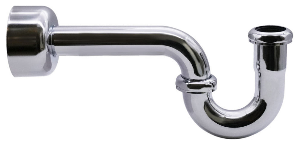 Brass P-Trap 1/4-Turn Lavatory Kit With Valves and Risers, Polished Chrome