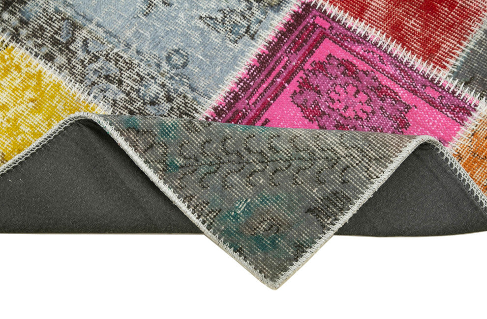 Rug N Carpet - Handwoven Oriental 3' 0" x 9' 10" Antique Patchwork Runner Rug