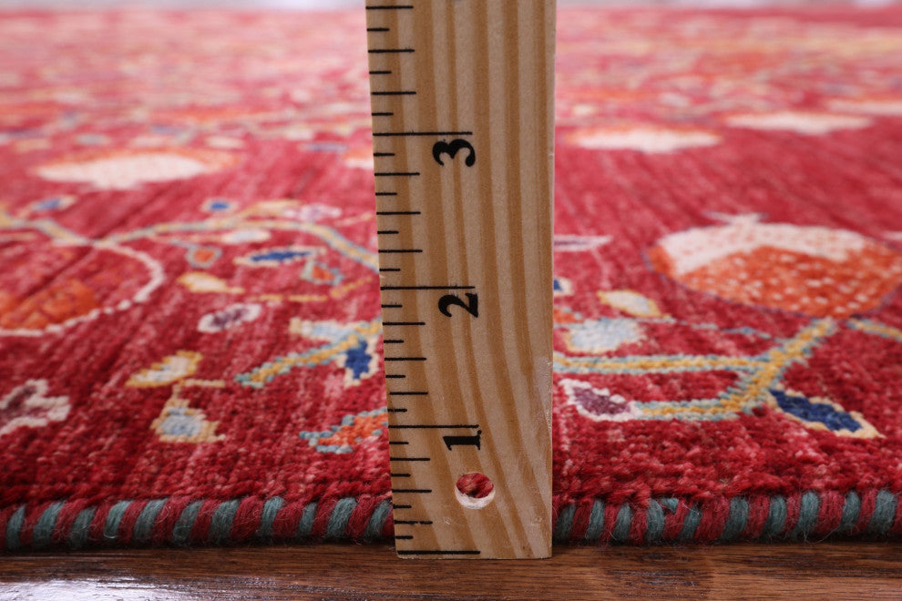 Pomegranate Tree Persian Gabbeh Hand-Knotted Rug 6' 6" X 9' 6" Q8019