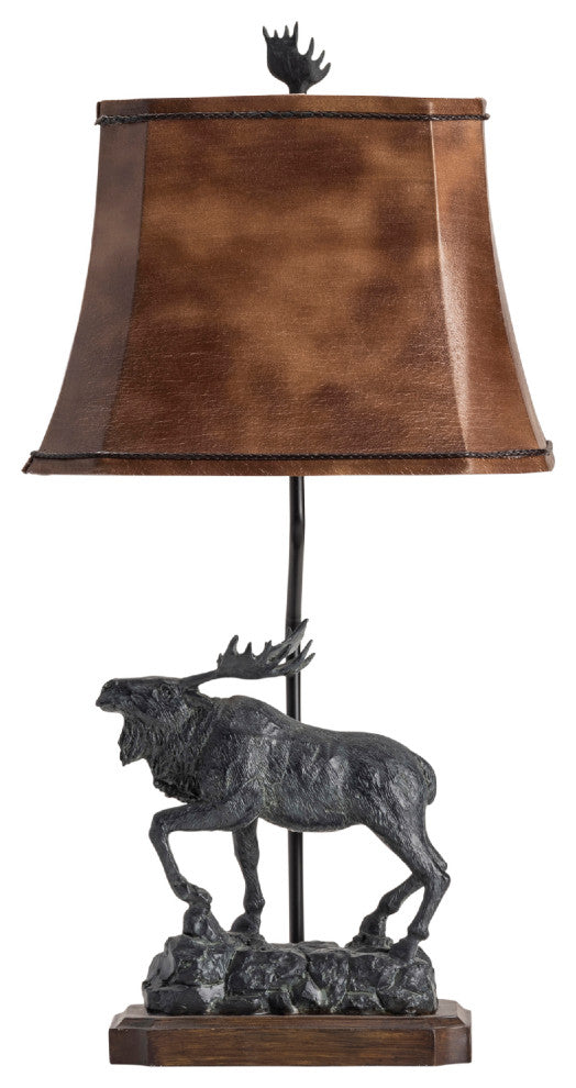 Majestic Moose Resin Table Lamp, Set of 2