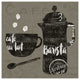 "Linen Coffee II" Digital Paper Print by Sue Schlabach, 26"x26"