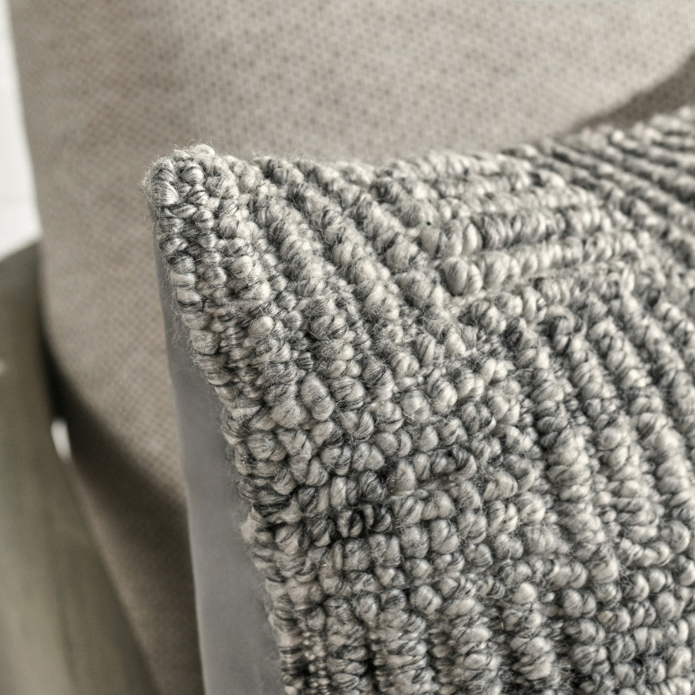 Shades Recycled Fabric Fabric Throw Pillow by Kosas Home, Gray, 22x22