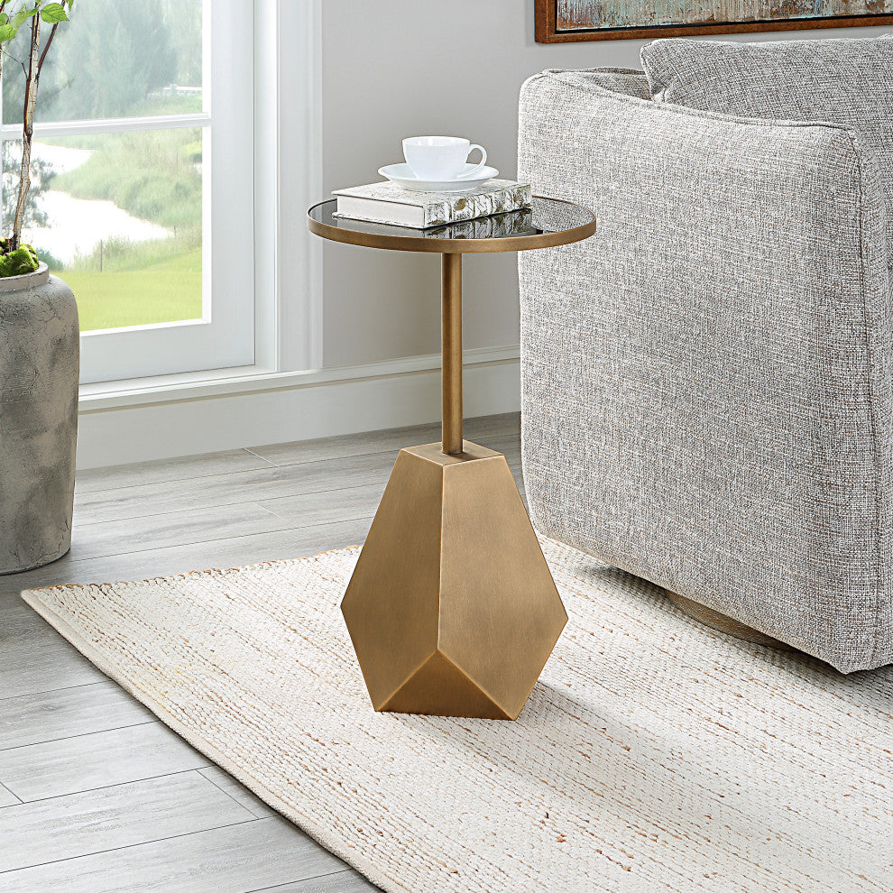 Uttermost 25211 Comet Geometric Bronze Accent Table