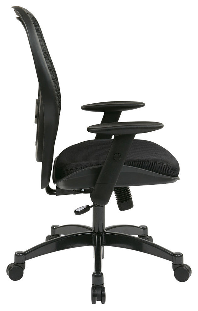 Office Star SPACE Collection Matrex Back Office Chair in Black Fabric