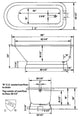 Cheviot Products Cast Iron Bathtub With Pedestal Base and Faucet Holes