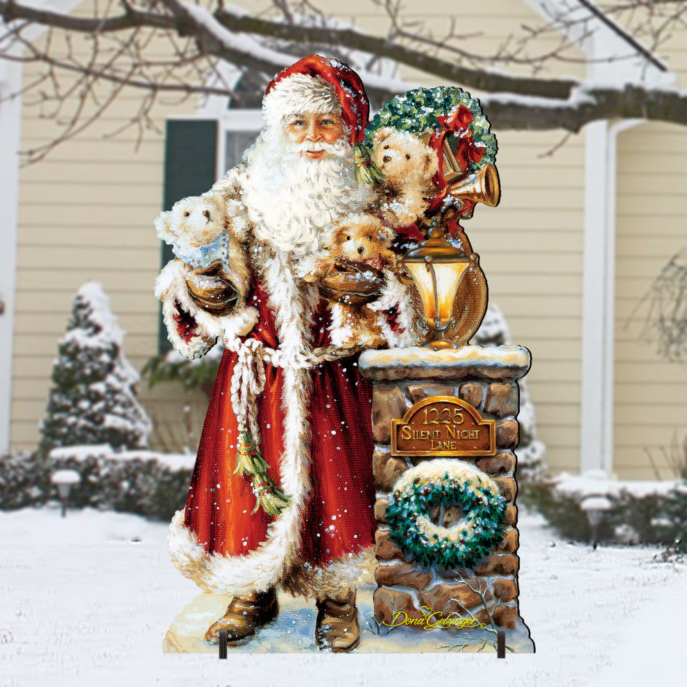 Silent Night Santa Outdoor Decor
