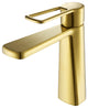 Paula Single Hole Single-Handle Bathroom Faucet, Brushed Gold