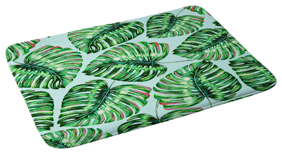 83 Oranges Tropical Greenery Memory Foam Bath Mat