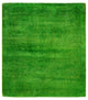 Overdyed One-of-a-Kind Hand-Knotted Area Rug Green, 3' 2" x 3' 7"