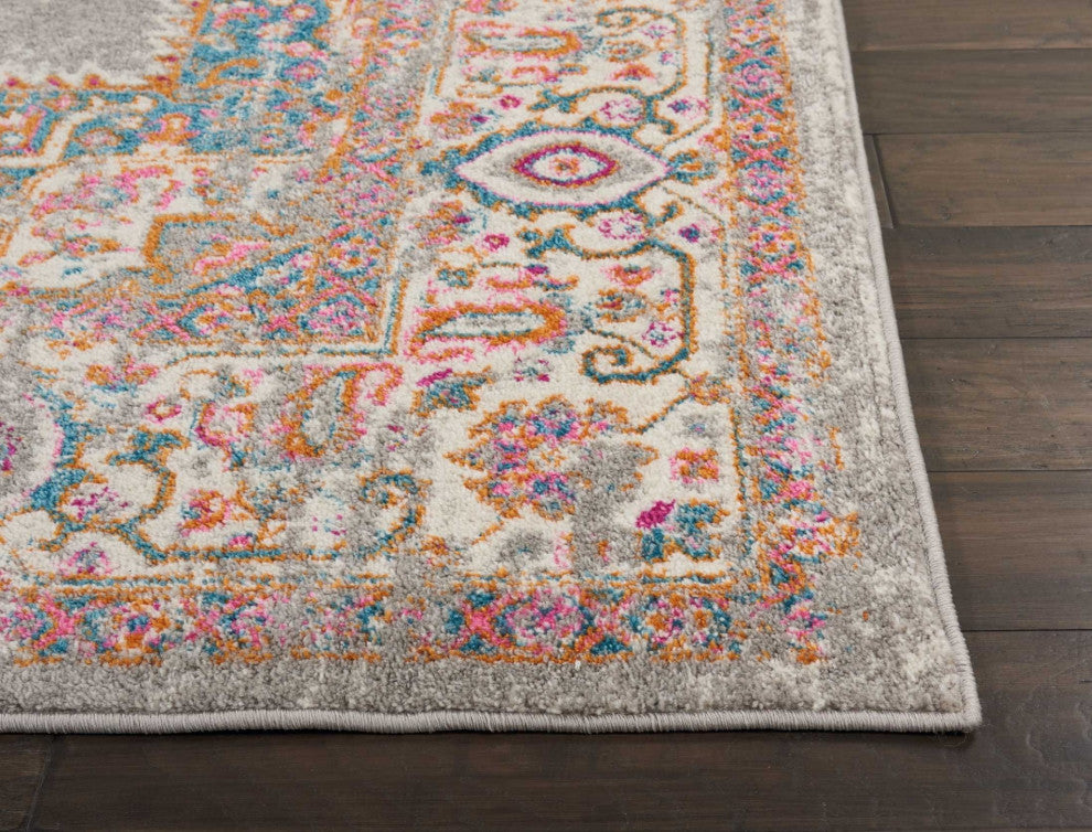 7' X 10' Gray Power Loom Area Rug