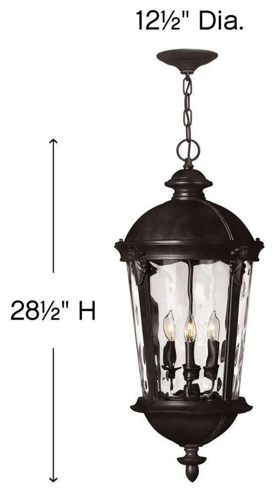 Hinkley Windsor Large Hanging Lantern, Black