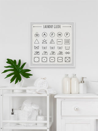 "Laundry Guide" Framed Painting Print, 12x12