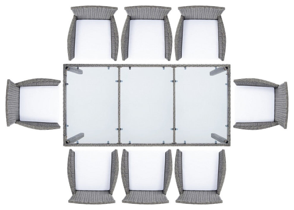 Safavieh Hailee Dining Set, Grey Brown / White