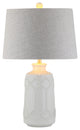 Alice Ceramic LED Table Lamp, Cream, 26", Cream and White
