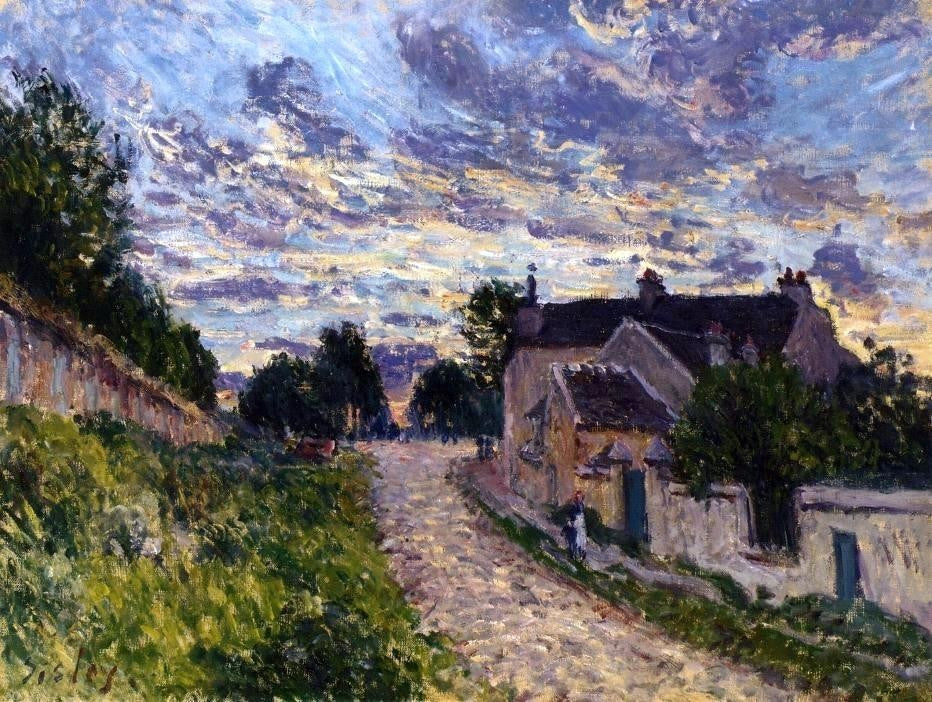 Alfred Sisley A Path in Louveciennes, 21"x28" Wall Decal Print