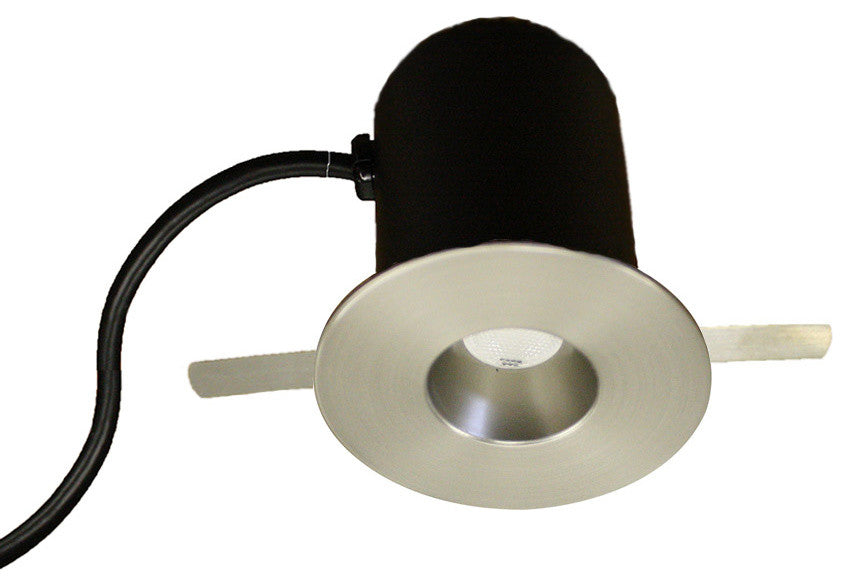 LEDme Miniature Round Recessed Task-Light 3000K Soft White, Brushed Nickel