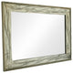 Rustic Mirror, Denali Antique White Heavily Distressed Wood Mirror, 36"x48"