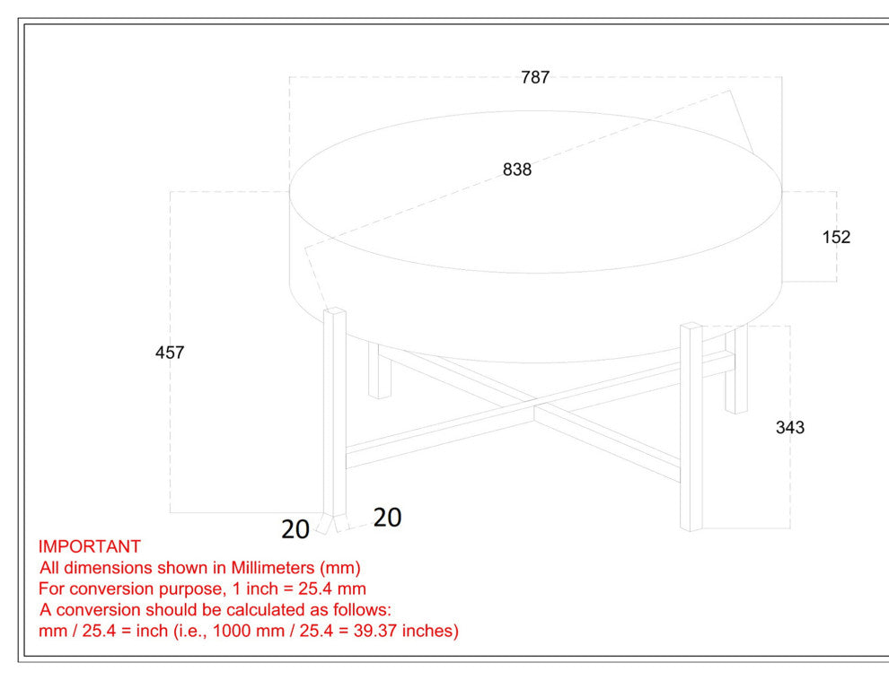 Contemporary Solid Wood Coffee Table, Natural