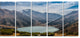 Mountain Lake under Blue Sky, Landscape Canvas Art Print, 60"x28", 5 Panels