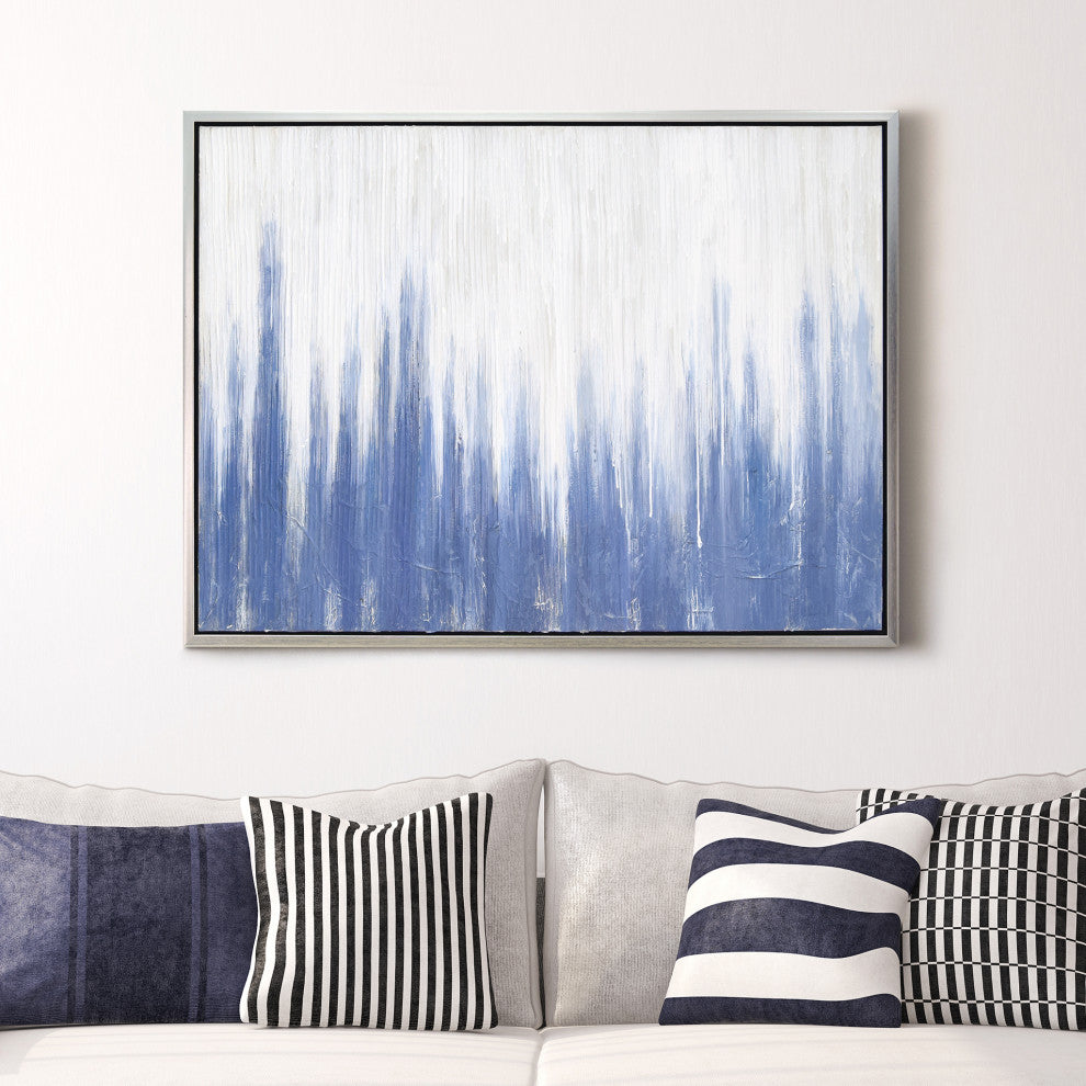 Rainy Winter Textured Metallic Hand Painted Framed Wall Art by Martin Edwards
