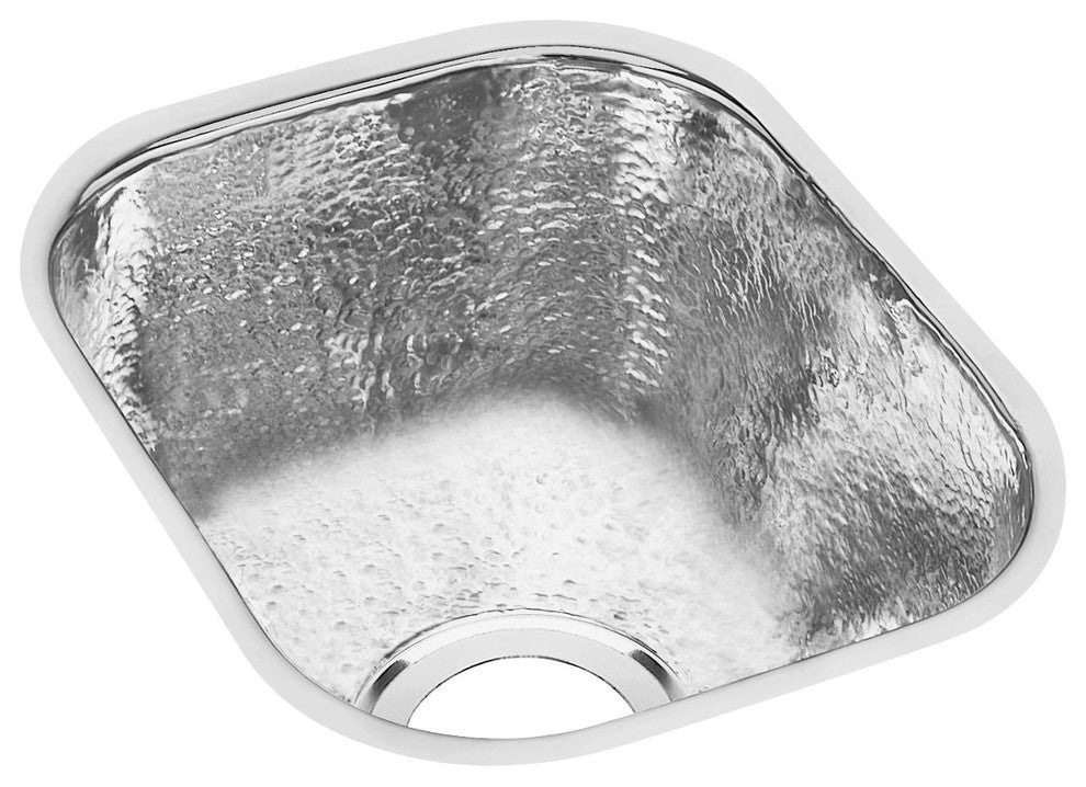 Elkay SCUH1012SH ELKAY RESIDENTIAL1 Basin Undermount Bar Sink Hammered Mirror